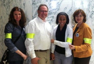 New York IPL folks sporting their armbands at Earth Day Lobby Day